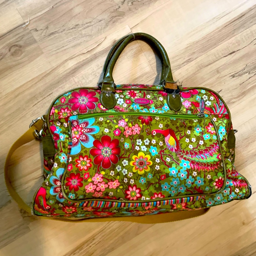 Vintage Oilily Bag - Green Peacock